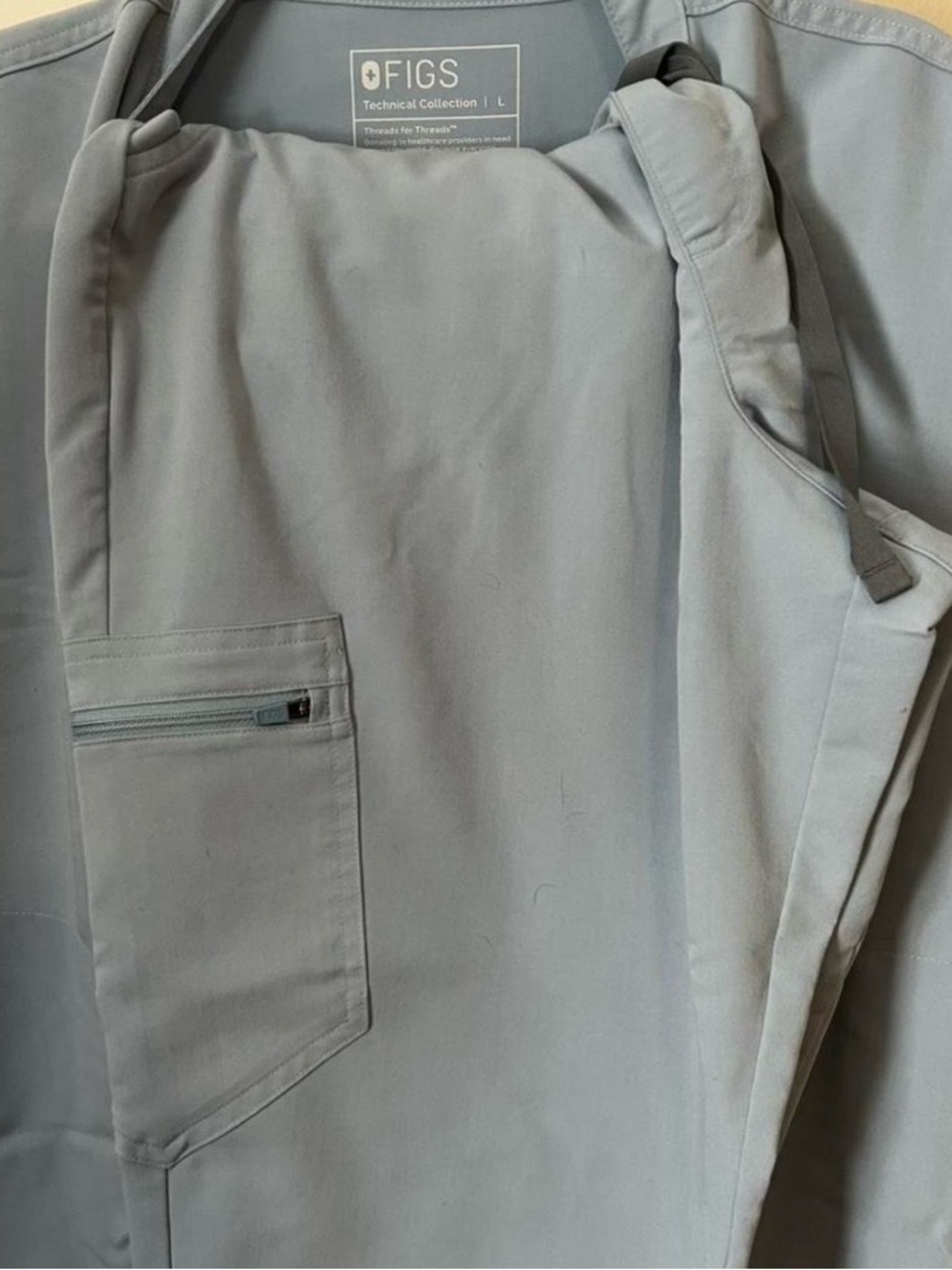 FIGS Dusty Blue Rafaela Scrub Top and Zamora Jogger set- Technical Collection